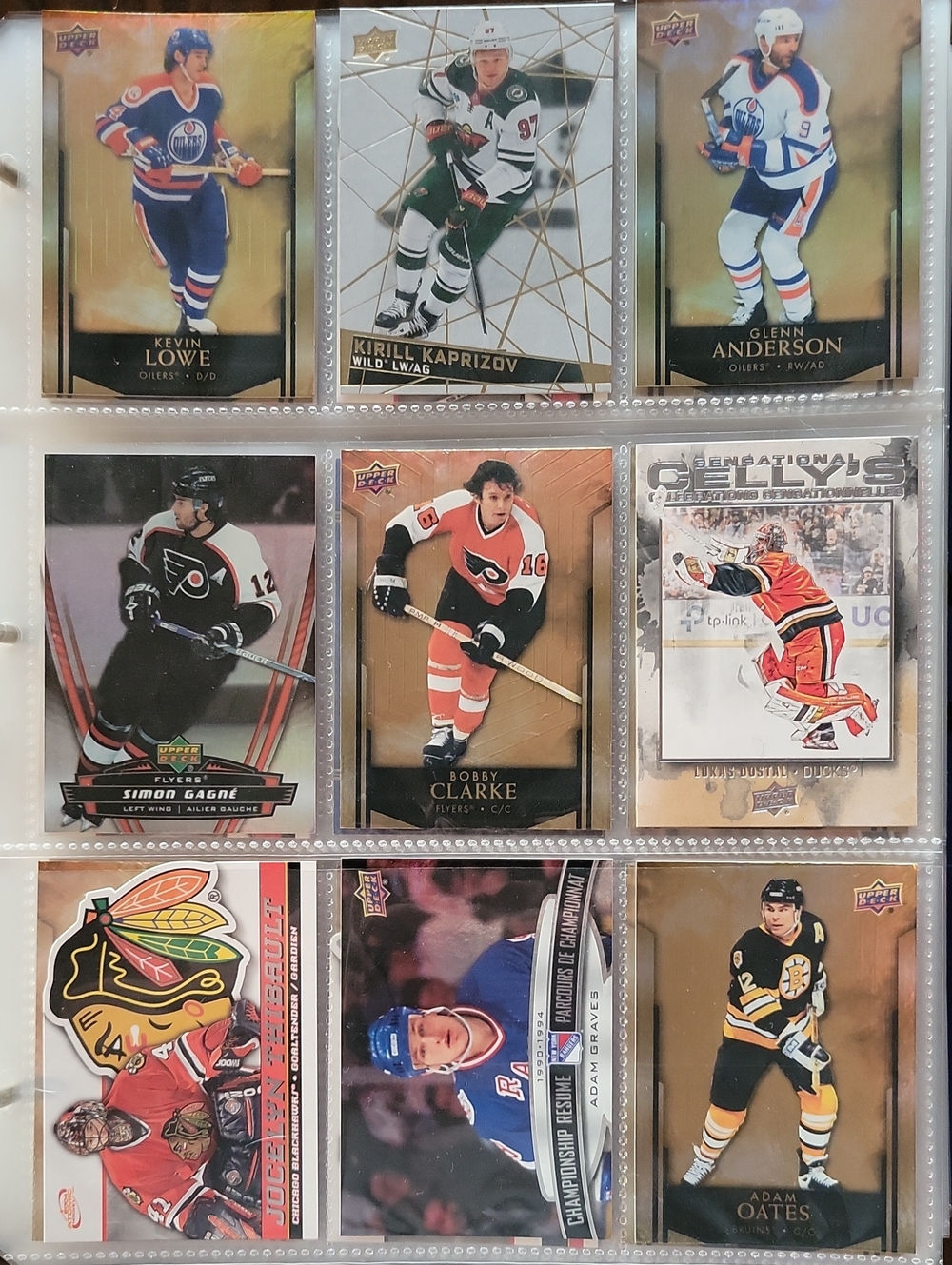 Hockey Card Lot - Assorted NHL Players (Black, Orange, White)